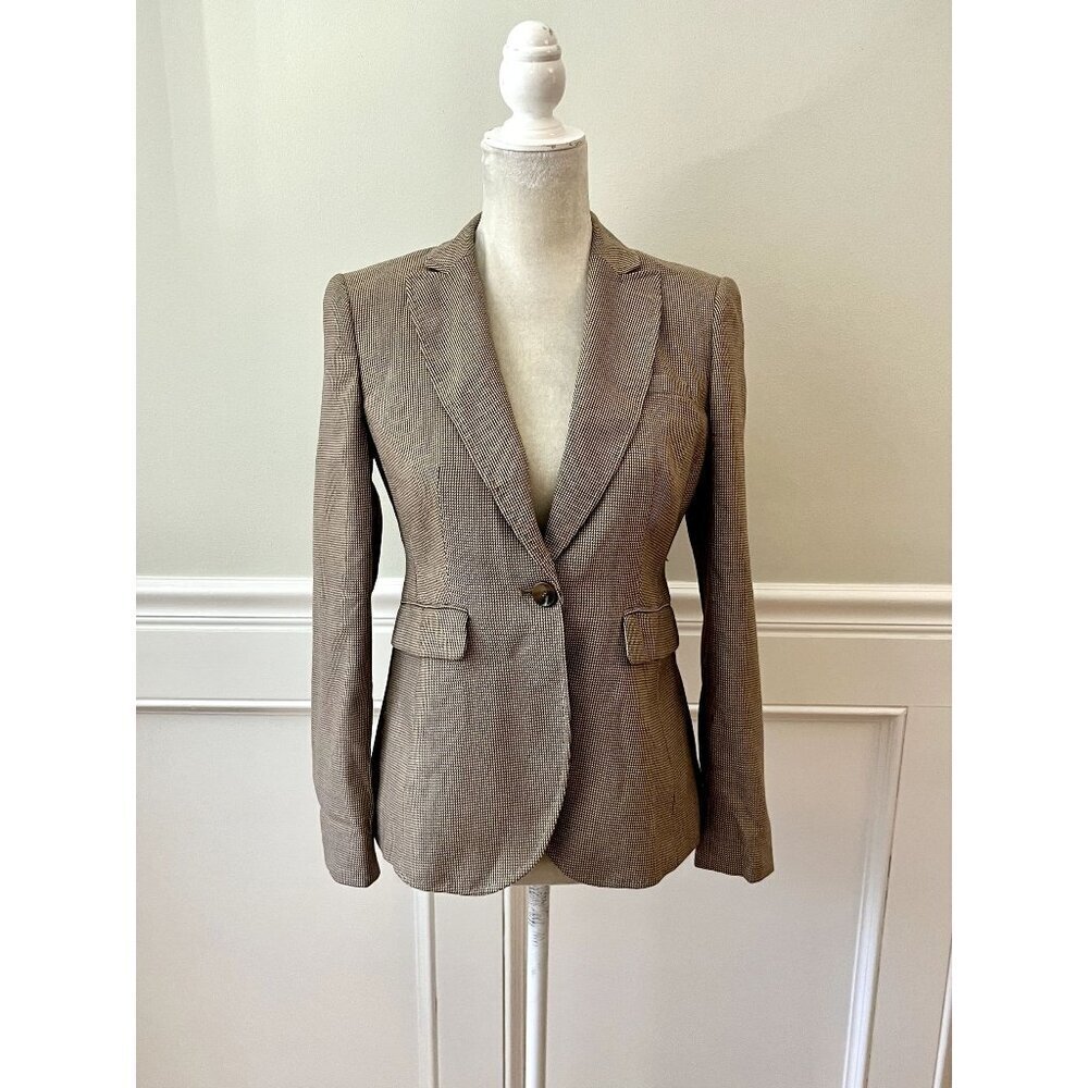 Jones New York Mini Check Blazer Brown 4P